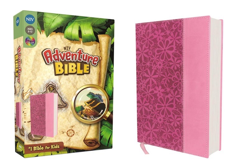 NIV ADVENTURE BIBLE (FULL COLOR)-RASPBERRY/PINK DUO-TONE