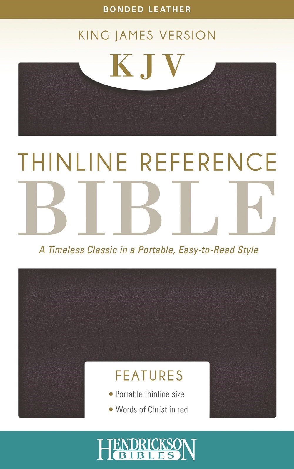 KJV THINLINE REFERENCE BIBLE-BURGUNDY BONDED LEATHER