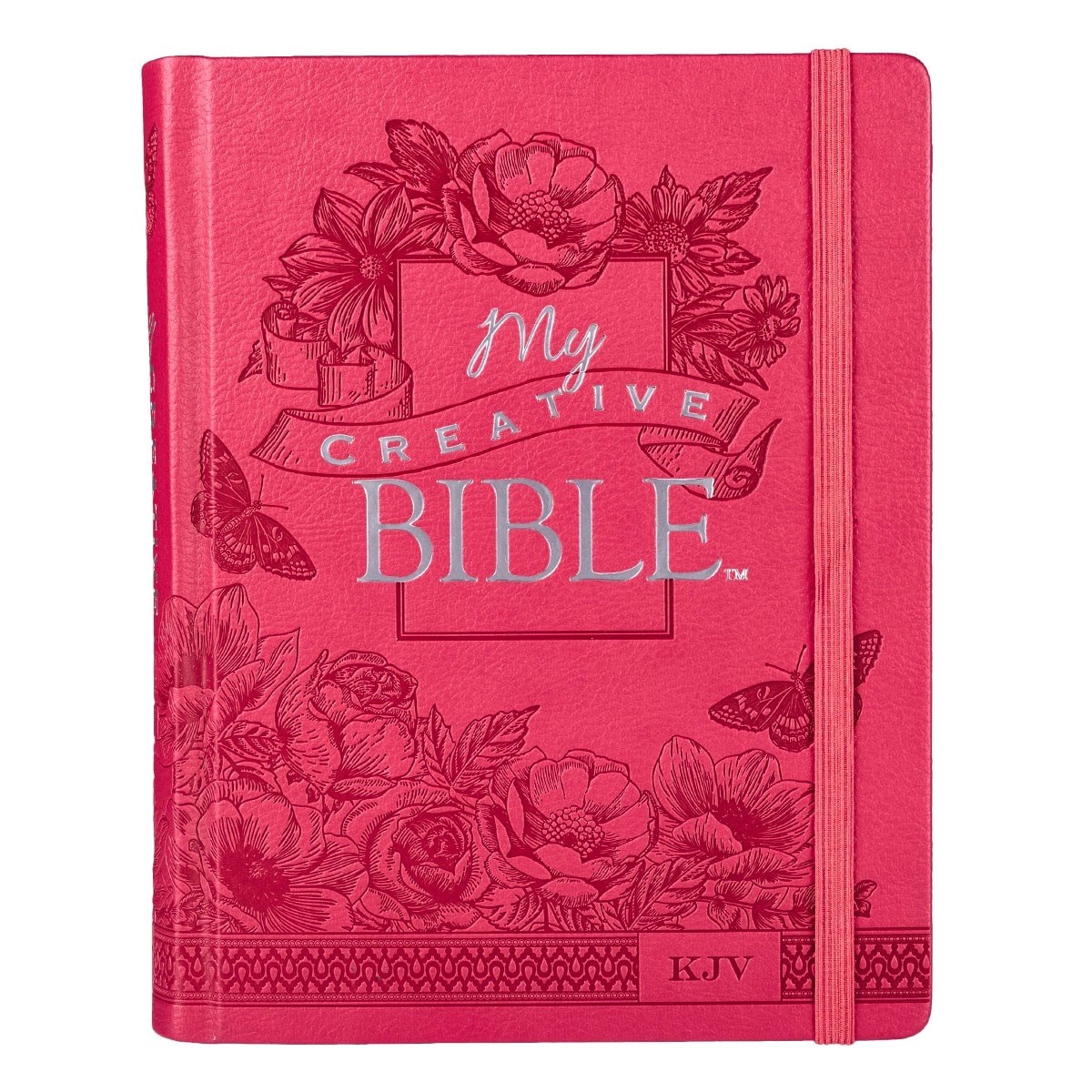 KJV MY CREATIVE BIBLE-BRIGHT PINK FAUX LEATHER HARDCOVER