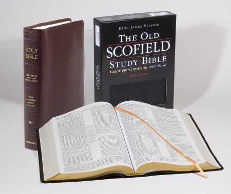KJV OLD SCOFIELD STUDY BIBLE/LARGE PRINT-BURGUNDY BONDED LEATHER