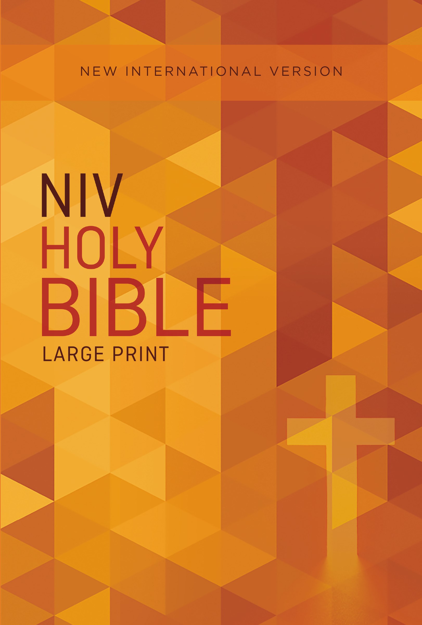 NIV OUTREACH BIBLE/LARGE PRINT-ORANGE CROSS SOFTCOVER