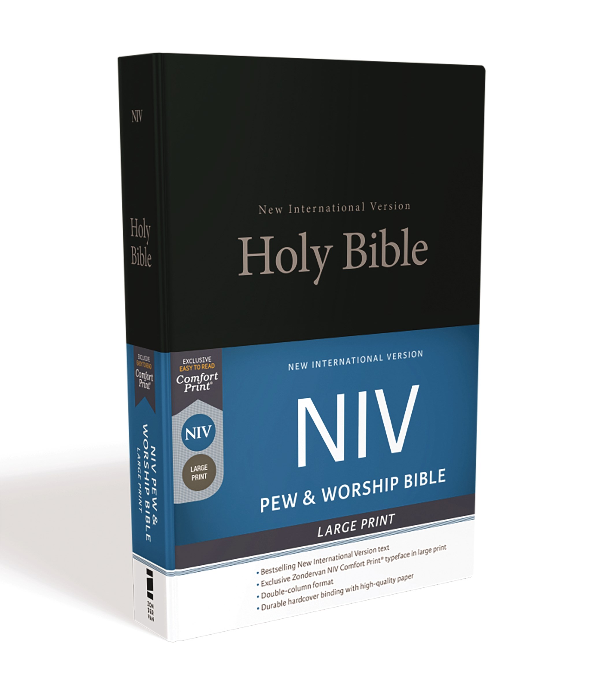 NIV PEW AND WORSHIP BIBLE/LARGE PRINT-BLACK HARDCOVER