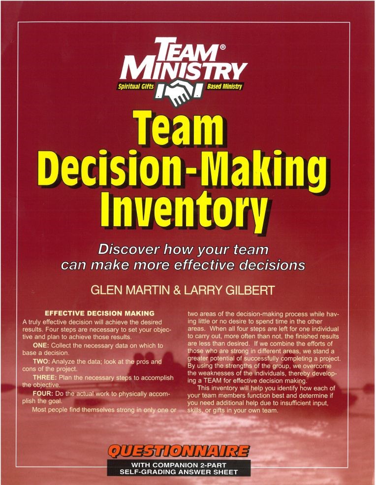 TEAM DECISION MAKING INVENTORY