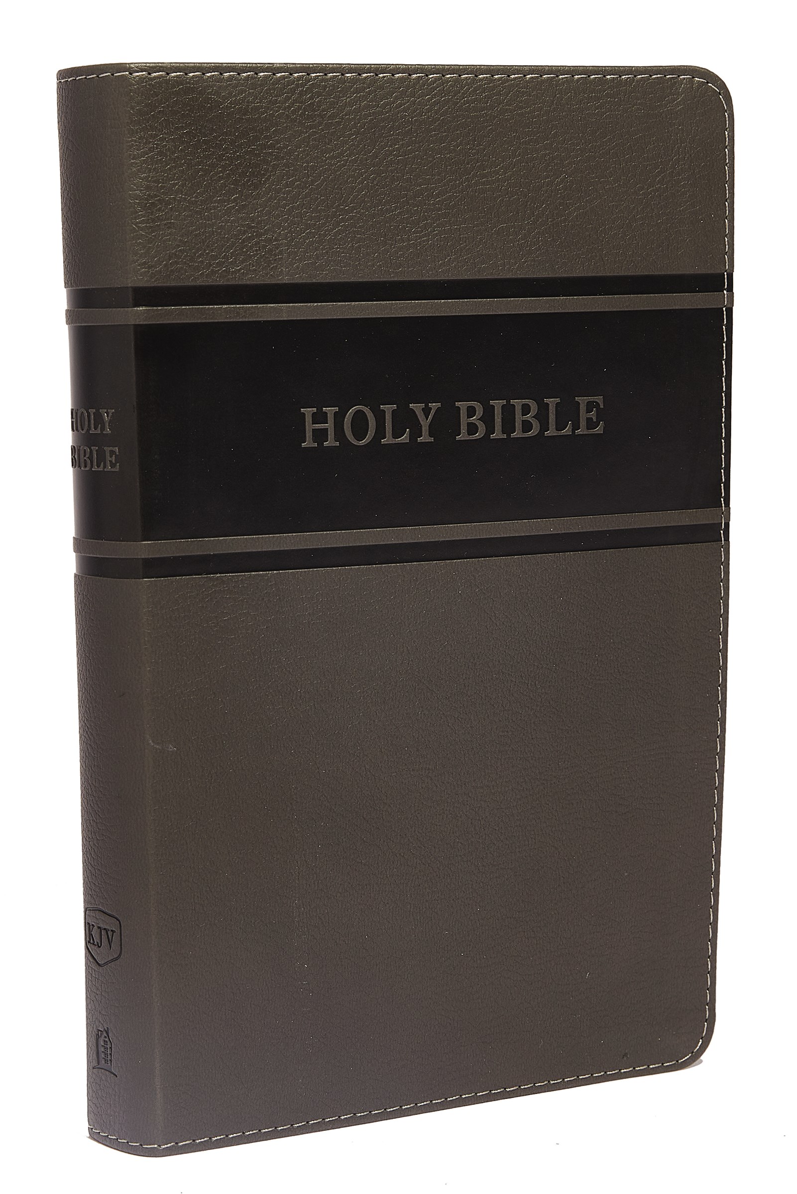 KJV DELUXE GIFT BIBLE (COMFORT PRINT)-GRAY LEATHERSOFT