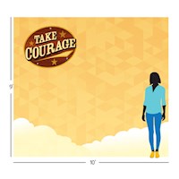 TEAM FAMILY-TAKE COURAGE PHOTO-OP FABRIC BACKDROP (10' X 9')