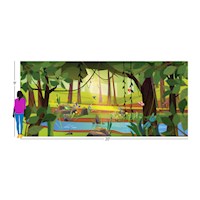 TEAM FAMILY-SUMMER ADVENTURE INSTA-THEME FABRIC BACKDROP (20' X 9')