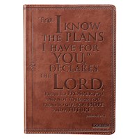 JOURNAL-I KNOW THE PLANS-BROWN LUXLEATHER