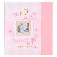 BABY BOOK-OUR BABY GIRL MEMORY BOOK-PINK W/GIFT BOX
