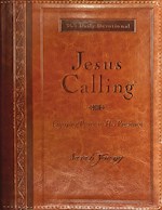 JESUS CALLING (DELUXE EDITION) LARGE PRINT-TAN LEATHERSOFT