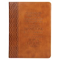 JOURNAL-FOR I KNOW THE PLANS/TAN TWIRL-LUXLEATHER