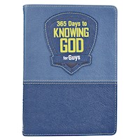 365 DAYS TO KNOWING GOD FOR GUYS-LUXLEATHER-BLUE