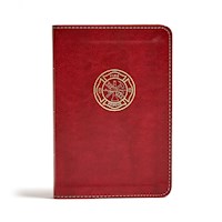 CSB HEROES BIBLE (FIREFIGHTER) BURGUNDY LEATHERTOUCH