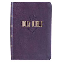 KJV LARGE PRINT COMPACT BIBLE-PURPLE FAUX LEATHER