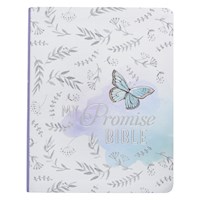 KJV MY PROMISE BIBLE-WHITE/PURPLE BUTTERFLY DESIGN FLEXCOVER