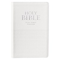 KJV DELUXE GIFT BIBLE-WHITE FAUX LEATHER INDEXED