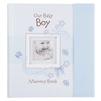 BABY BOOK-OUR BABY BOY MEMORY BOOK-BLUE W/GIFT BOX