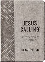 JESUS CALLING-TEXTURED GRAY LEATHERSOFT
