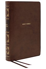 NKJV CENTER-COLUMN REFERENCE BIBLE (COMFORT PRINT)-BROWN LEATHERSOFT INDEXED