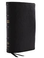 NKJV CENTER-COLUMN REFERENCE BIBLE (COMFORT PRINT)-BLACK PREMIUM LEATHER