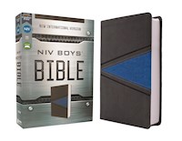 NIV BOYS BIBLE-GRAY/BLUE LEATHERSOFT