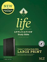 NLT LIFE APPLICATION STUDY BIBLE/LARGE PRINT (THIRD EDITION) (RL)-BLACK/ONYX LEATHERLIKE INDEXED 