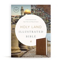 CSB HOLY LAND ILLUSTRATED BIBLE-BRITISH TAN LEATHERTOUCH